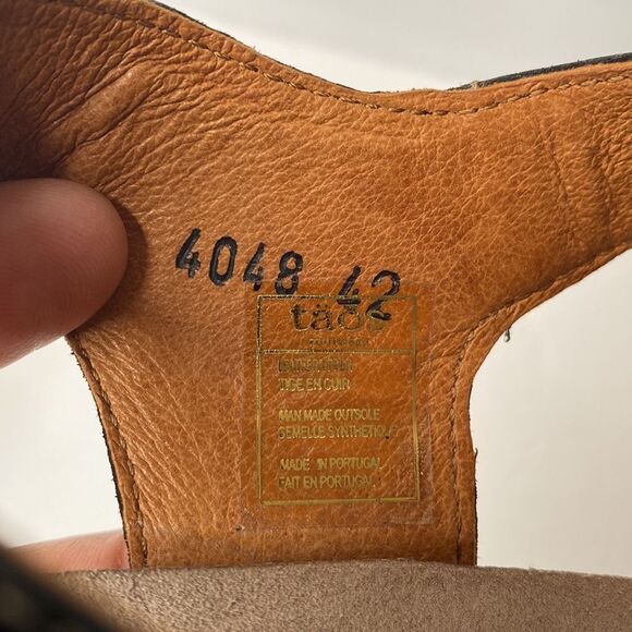 Taos  Festival Open Toe  Wedge Sandal Black Brown Size EU 42 - Picture 7 of 10